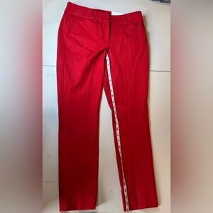 LOFT Bold Red Skinny Ankle Pants
